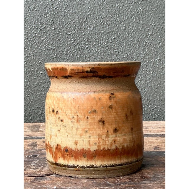 Vintage Studio Pottery Glazed Ceramic Vase For Sale - Image 9 of 15