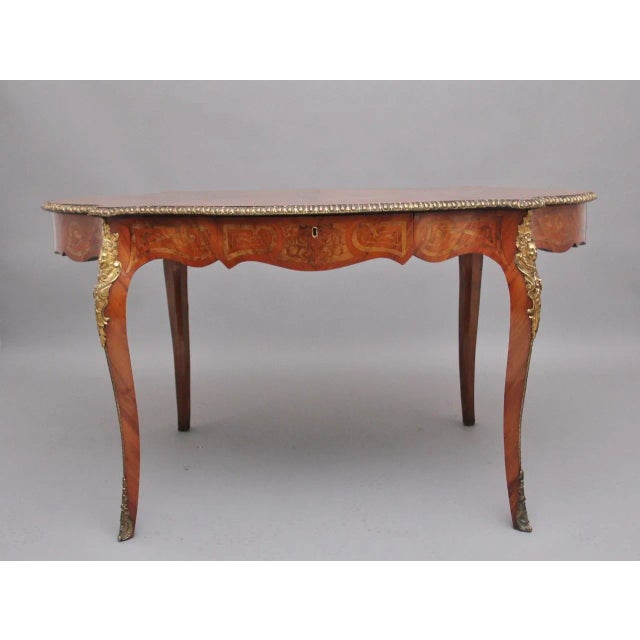 19th Century Walnut and Inlaid Centre Table For Sale - Image 11 of 12