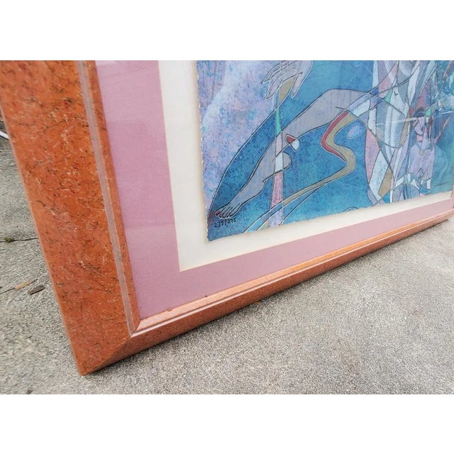 Wood Yamin Young, Serigraph Signed & Numbered "Sirens Song" 275/275 Framed 1980s #2 For Sale - Image 7 of 13