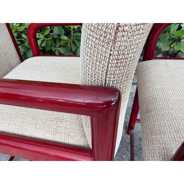 Vintage Loewenstein Curved Arm Counter Stools - Set of 4 For Sale - Image 14 of 16