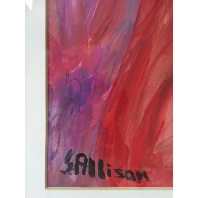 Gloria Allison Abstract Red Haired Woman Painting For Sale - Image 4 of 8