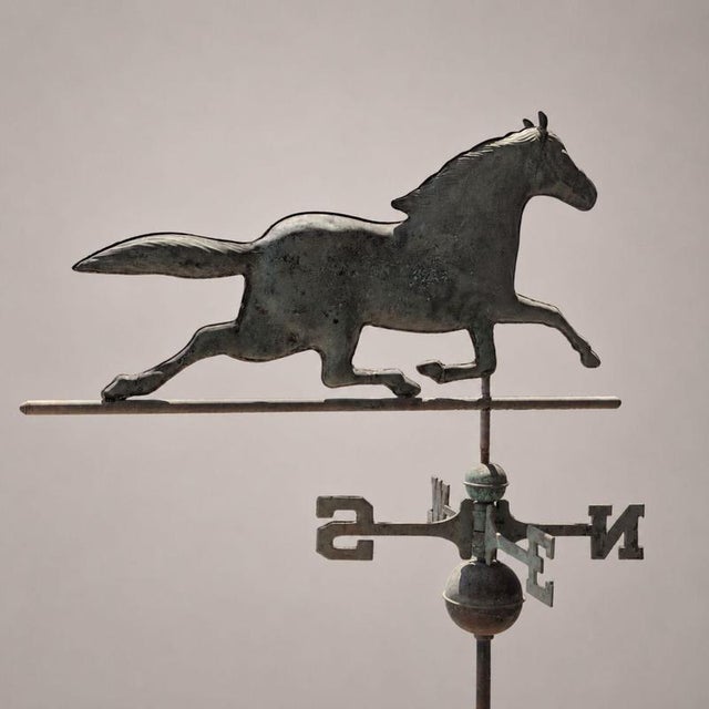 Three-Dimensional Copper Weathervane with Running Horse, 1900s For Sale - Image 4 of 8