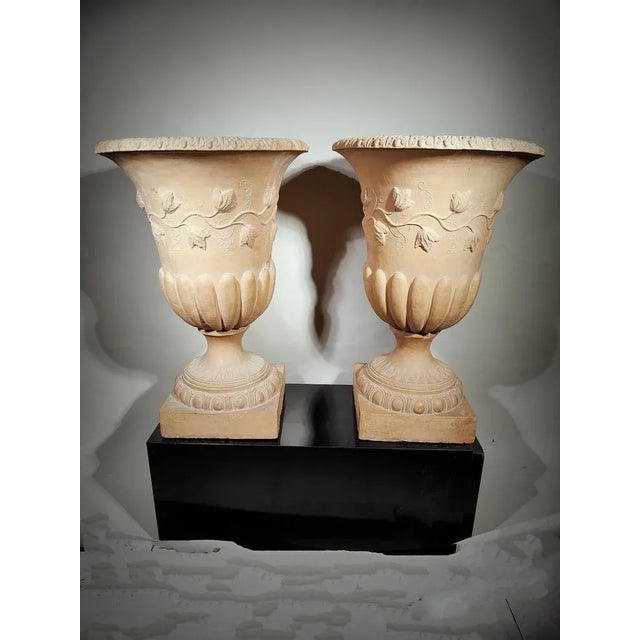 pair of terracotta cups dated 1846 pair of terracotta cups dated 1846 decorative terracotta cups from 1846 medici style...