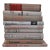 Vintage Library Hardback Book Stack Gray Red Collection For Sale