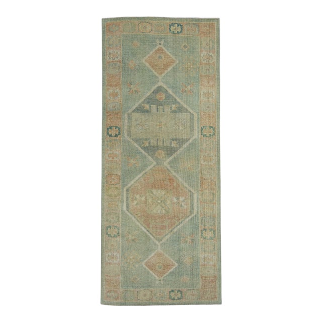 Turkish Oushak Rug 4' x 9'6" #18017 For Sale
