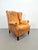 Vintage Sheepskin Leather Wing-Back Chair, 1970s For Sale - Image 13 of 13
