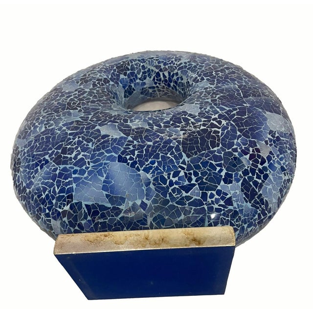 Sculptural Crackled Glass Mosaic Table Lamp, 1990s For Sale - Image 11 of 12