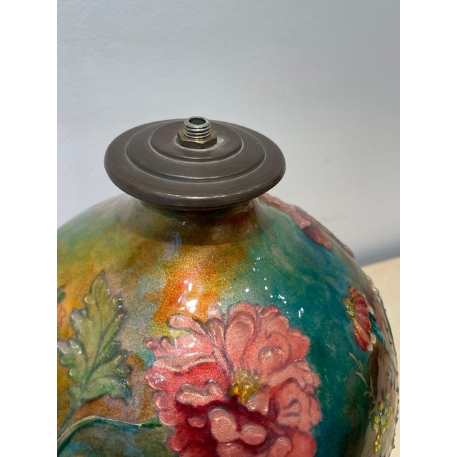 Blue Lamp Base by Camille Fauré For Sale - Image 8 of 10