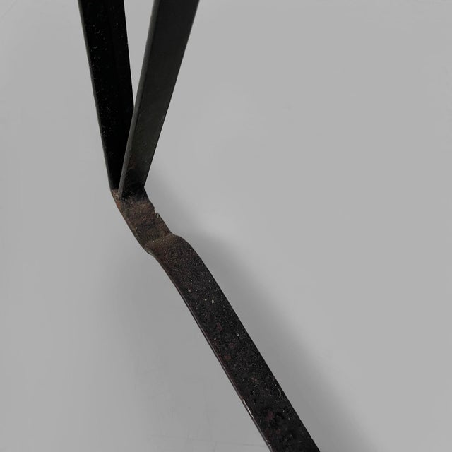 Italian Modern Folding Chair in Brown Leather and Metal, 1980s For Sale - Image 18 of 18