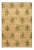 Rug & Kilim's Block Print Flatweave Runner in Beige with Green Floral Patterns - 2x10 For Sale