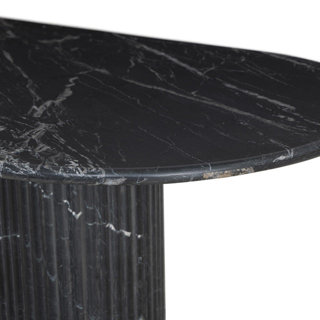 Stone Four Hands Oranda Dining Table - Black Marble For Sale - Image 7 of 11