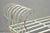 White Mid 20th Century Vintage Hollywood Regency White Wrought Iron Curule X Frame Window Bench For Sale - Image 8 of 11