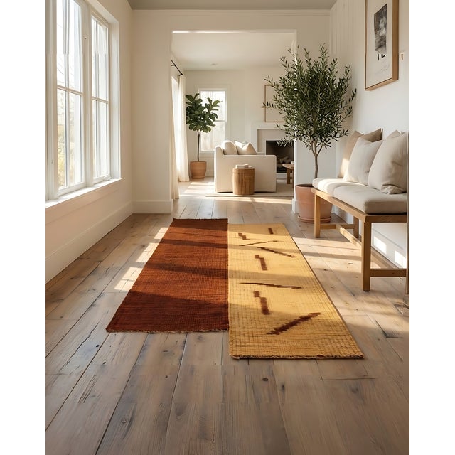 Modern 2020s Modern Hand Woven Rug 5' X 8' Orange For Sale - Image 3 of 15