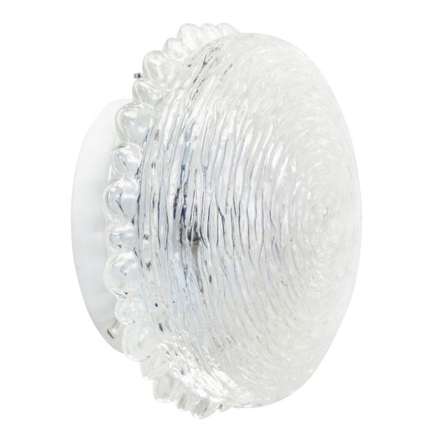 Mid-Century Clear Modern Glass Ceiling Lamps by Helena Tynell for Glashütte Limburg For Sale - Image 6 of 6