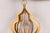 Gold Mid 20th Century Mid Century Modern French Gilt Metal Three-Light Lantern with Scrolling Effects, Wired For Sale - Image 8 of 12