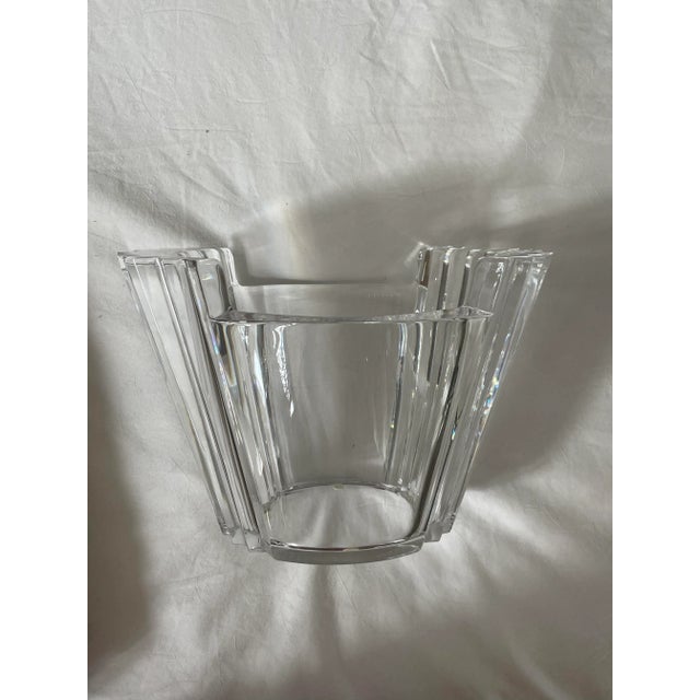 Contemporary 1990s Orrefors Crystal Art Deco Style Vase For Sale - Image 3 of 6