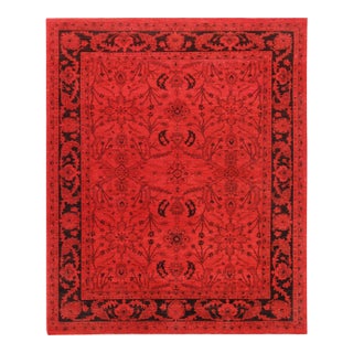 Pasargad Home Overdye Red Wool Area Rug, 7'11'' X 9' 8'' For Sale