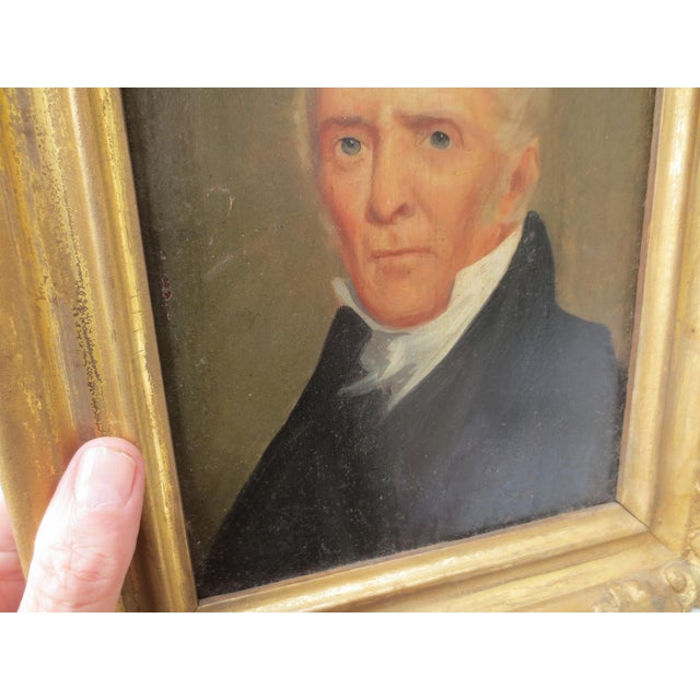 Ebony Fine Art Gentlemans Portrait 19th Century For Sale - Image 8 of 9