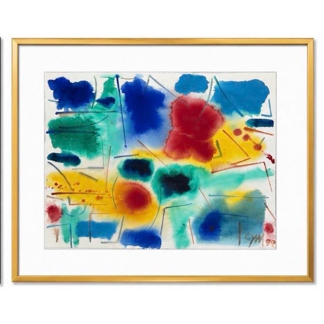 James McCray Expressionist Watercolor Painting, 1985, Signed, #1, 22¼” X 31” For Sale - Image 6 of 9