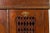 Brown Indian Hand Carved Cabinet with Open Diamond Design and Painted Fan Motifs For Sale - Image 8 of 13
