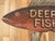 Handmade Deep Sea Fishing Wood Sign For Sale - Image 4 of 11