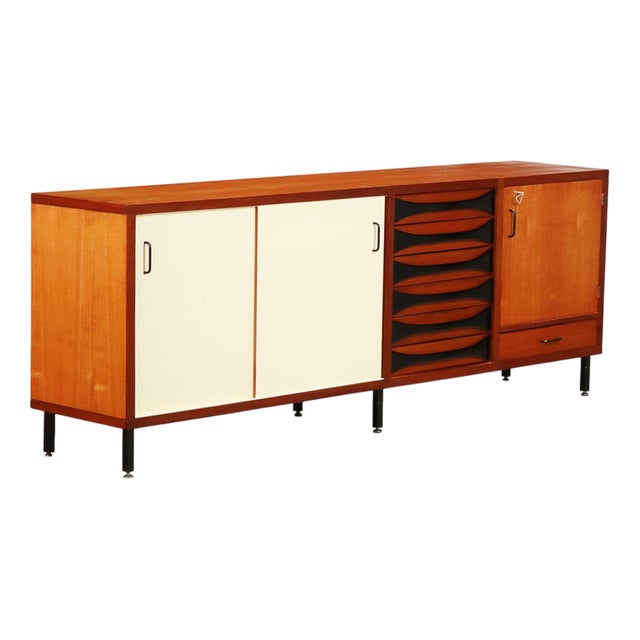 Vintage Sideboard in Teak Veneer, 1960s For Sale