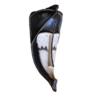 Fang Mask Elongated Face Gabon African Mask 30.5" H For Sale