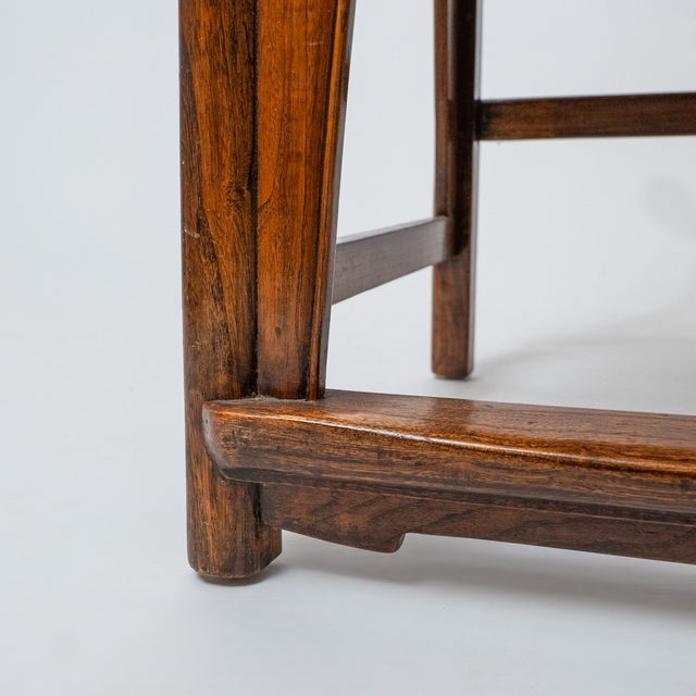 Pair of Chinese Ming-Style Horseshoe Armchairs in Solid Elm, Mid-20th Century For Sale In New York - Image 6 of 16
