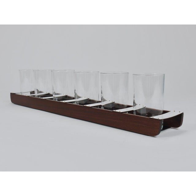 Brown Vintage Drinking Glass Carrying Rack by Carl Auböck, 1960s For Sale - Image 8 of 18
