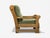 Wood Danish Modern, Oak, Green Nubuck, Brutalist Lounge Chair, Denmark, 1960s For Sale - Image 7 of 10