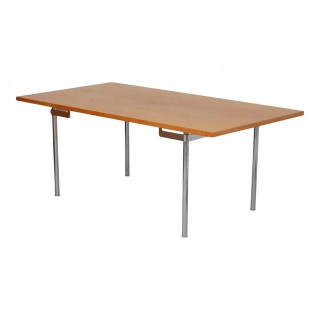 Oak 318 Dining Table by Hans J Wegner for Andreas Tuck For Sale - Image 3 of 5