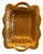Vintage Pickard Etched Gold Rose Chintz Handled Tray - Hollywood Regency For Sale - Image 9 of 12