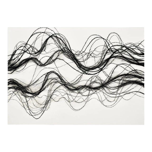 Contemporary Abstract Charcoal on Paper Drawing "Repertory 2" by Margaret Neill For Sale