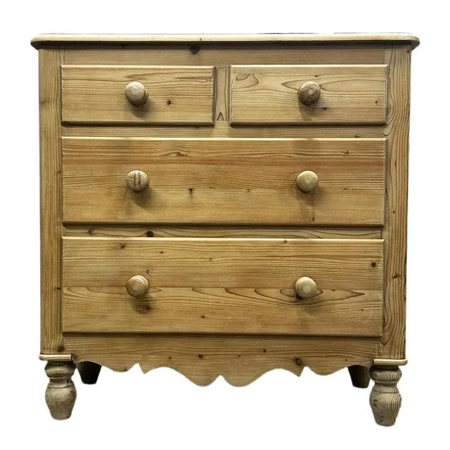 Wood Vintage French Pine Chest of Drawers, 1980s For Sale - Image 7 of 7