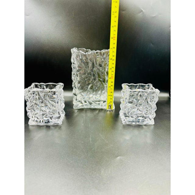Rosenthal Crystal Paper Bag Collection Vases - 3 Piece Set For Sale In Los Angeles - Image 6 of 12