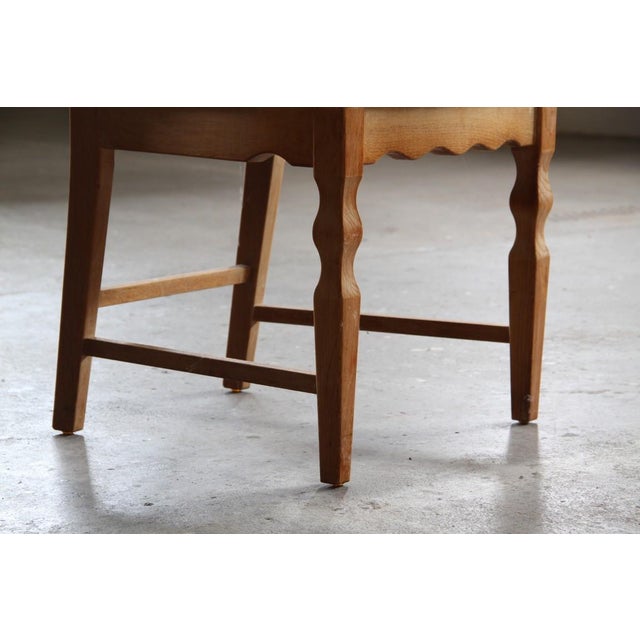 Vintage Danish Oak Razorblade Highback Chairs by H. Kjærnulf, 1960s, Set of 6 For Sale - Image 10 of 18