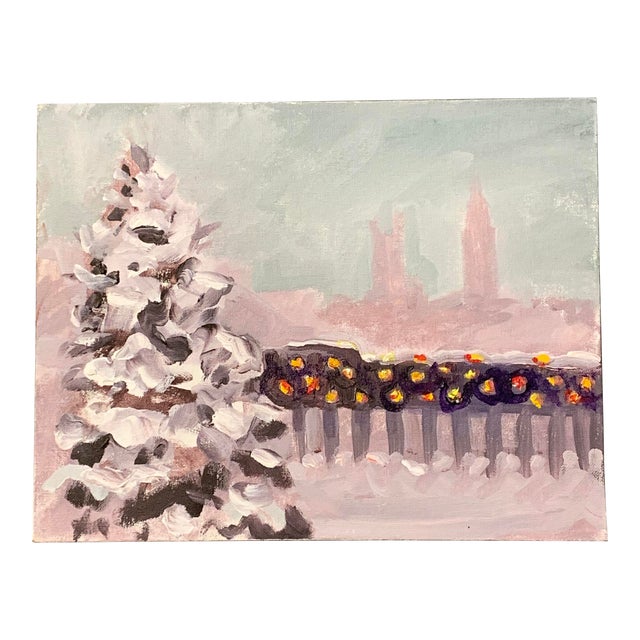 Original Contemporary Impressionist Winter Landscape Painting