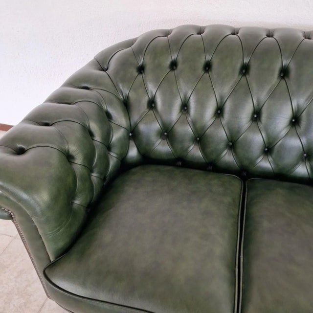 Chesterfield Sofa and Lounge Chairs, 1970s, Set of 3 For Sale - Image 6 of 12