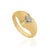 Gypsy Set 0.61ct Heart Cut Diamond Pinky Ring Size 4 in 14k Solid Yellow Gold For Sale - Image 4 of 17