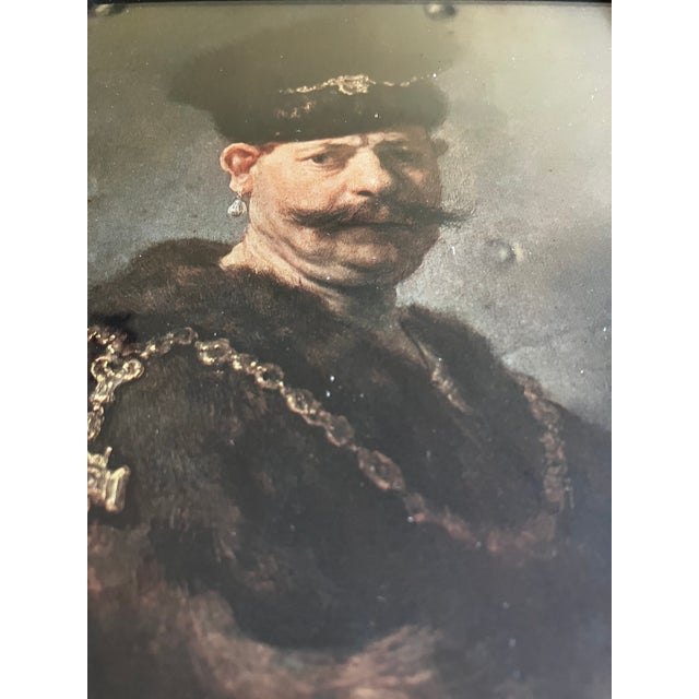 Brown Antique Framed Print of Rembrandt's "A Polish Nobleman" - Krumbholz Fine Arts Milwaukee For Sale - Image 8 of 15