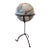 Vintage World Globe on Iron Tripod Stand For Sale