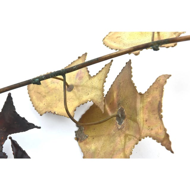 Copper Mid-Century Modern School of Fish Hanging Metal Wall Sculpture For Sale - Image 8 of 10