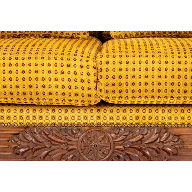 Regency Mohair Upholstered Mahogany Sofa For Sale - Image 4 of 9
