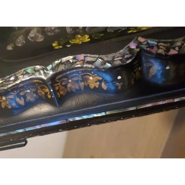 Metal 19th Century English Victorian Mop Double Inkwell For Sale - Image 7 of 11