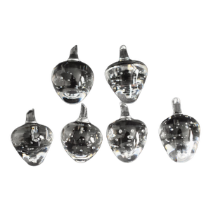 Vtg. Steuben Set of Six Crystal Strawberries W/Box