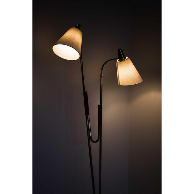 1950s Scandinavian Modern Floor Lamp in Brass, 1950s For Sale - Image 5 of 9