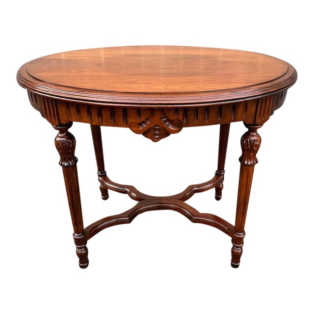 Antique Victorian Renaissance Revival 2 Tier Walnut Side End Table For Sale