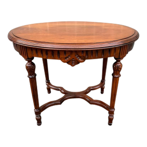 Antique Victorian Renaissance Revival 2 Tier Walnut Side End Table