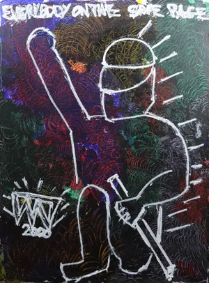 Sax Berlin "Everybody On The Same Page" Contemporary Figurative Oil Painting 2020