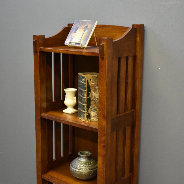Mission / Arts and Crafts Style Open Bookcase -Michael's Cherry Stain For Sale - Image 9 of 15